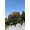 Parasol déporté Sun Garden - Easy Sun rond XL sans volants - toile Olefin Taupe