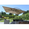 Parasol déporté Sun Garden - Easy Sun carré sans volants - toile Olefin Taupe