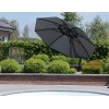 Parasol déporté Sun Garden - Easy Sun rond XL sans volants - toile Olefin Titanium