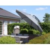 Parasol déporté Sun Garden - Easy Sun rond XL sans volants - toile Olefin Titanium