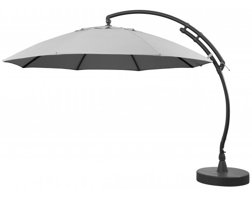 Parasol déporté Sun Garden - Easy Sun rond XL sans volants - toile Olefin Gris clair