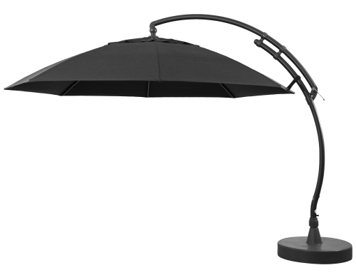 Parasol déporté Sun Garden - Easy Sun rond XL sans volants - toile Olefin Carbone